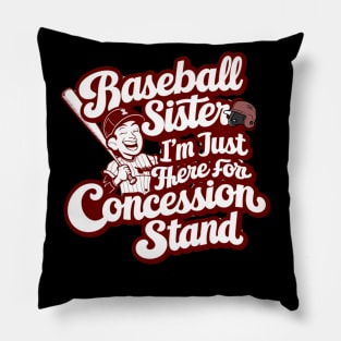 Baseball Sister Funny Baseball Player Pillow