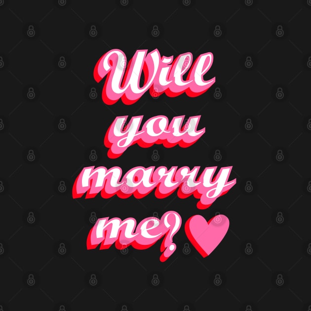 Marriage Proposal, Pink and Red, Heart by OneThreeSix