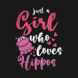 Retro Girl Hippos T-Shirt