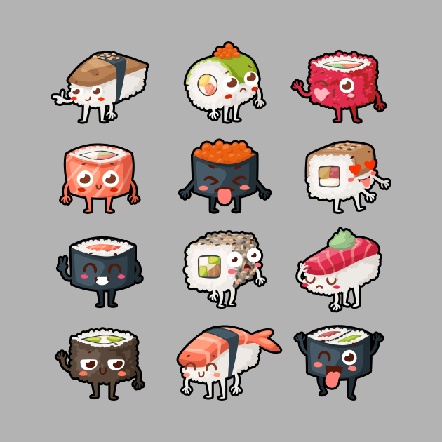 Sushi Toon Family by loltshirts