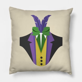 Mardi Gras Fake Faux Tuxedo Pillow