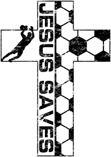 Soccer Jesus Saves Goalie Keeper Christian Cross Magnet