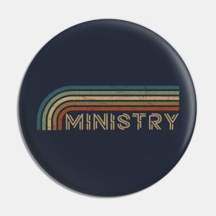 Ministry Retro Stripes Pin