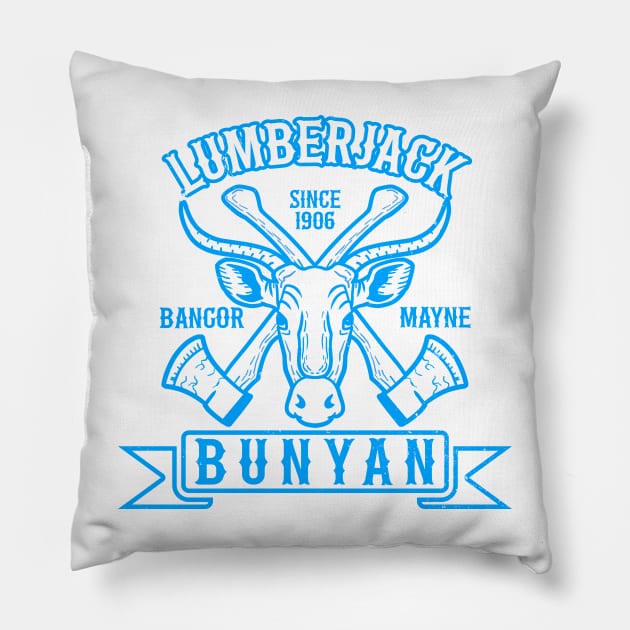 Lumberjack Bunyan Lineal Pillow by nickbeta