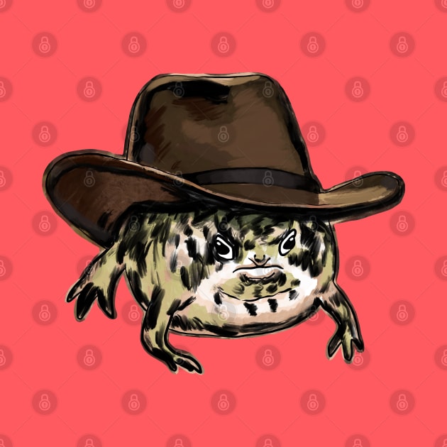 Funny Desert Rain Frog Howdy Meme by okpinsArtDesign