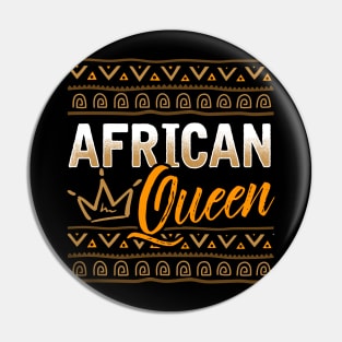African Queen Black Pride Design Pin
