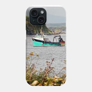 Moored fishing boat at Portnalong -  Isle of Skye, Scotland Phone Case