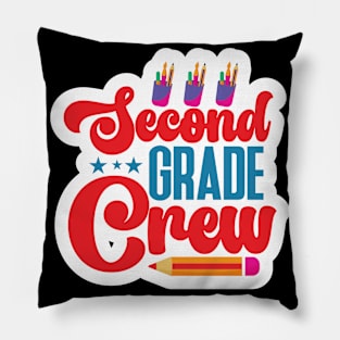 Second Grade Rainbow Girls Boys Teacher Team 2nd Grade Squad Pillow