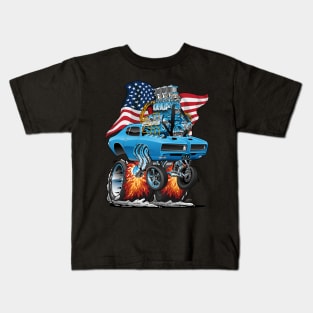 Custom Old Gold Vintage USA Flag-Black Performance T-Shirt Discount