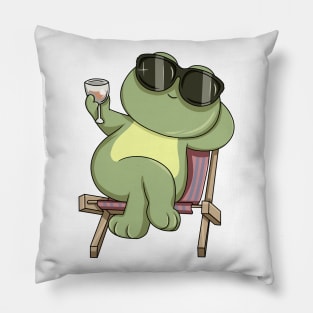 Frog with Sunglasses and Drink Pillow