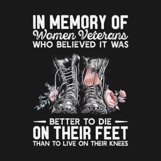 Women Veteran Memory T Shirt, Veteran Shirts, Gifts Ideas For Veteran Day T-Shirt