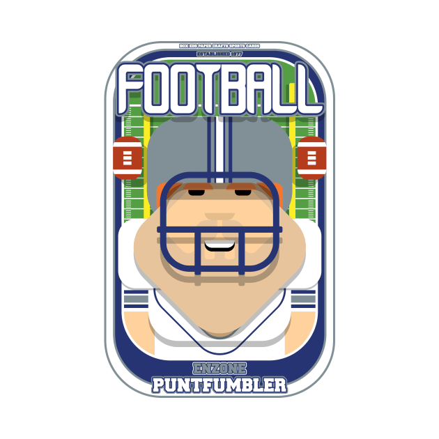 American Football White Silver Blue - Enzone Puntfumbler - Josh version by Boxedspapercrafts