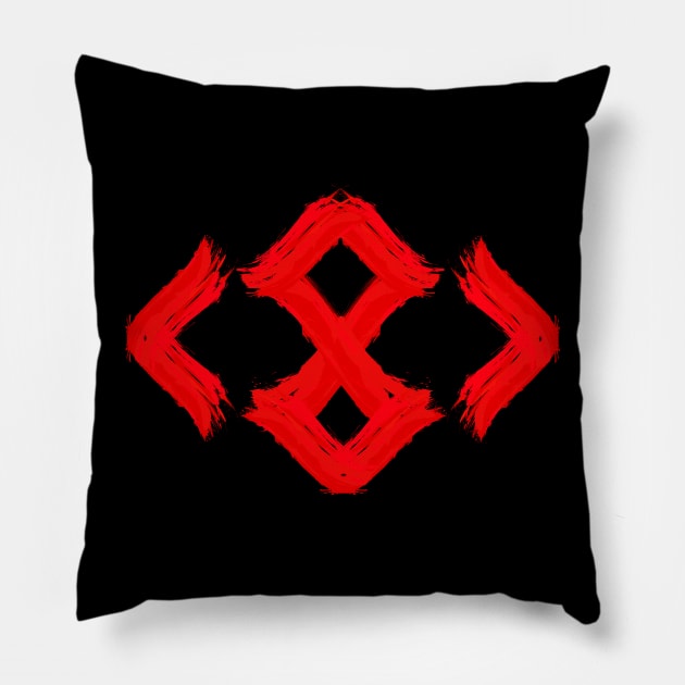 Red Eight Pillow by Spaksu