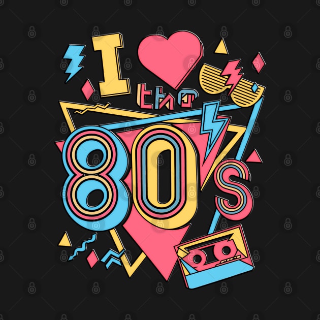 retro art i love the 80s throwback rad music by masterpiecesai