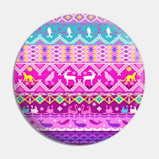 Cross stitch, ethnic pattern, Pixel Seamless, various animal patterns. Pin