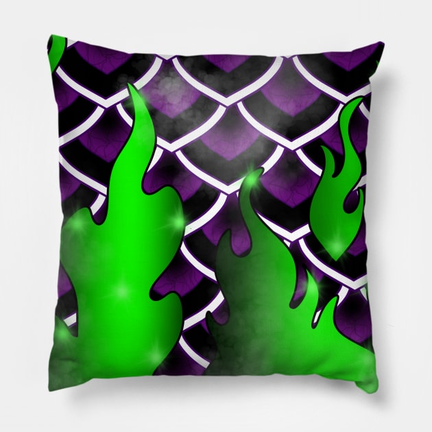 Maleficent Flames Pillow by Coco Traveler 