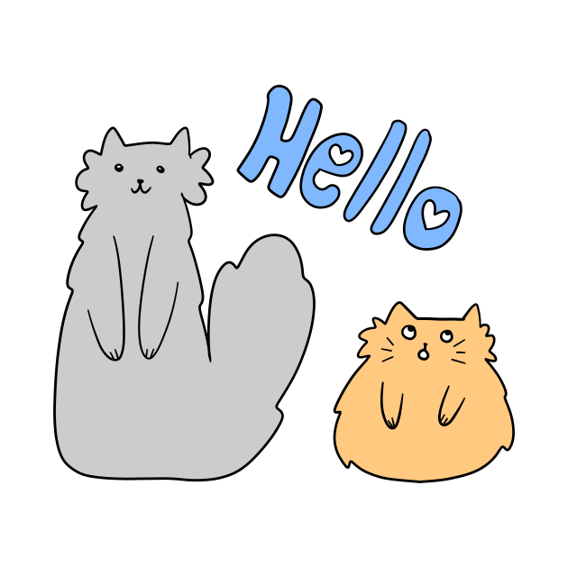 Hello Gray and Orange Cat by saradaboru