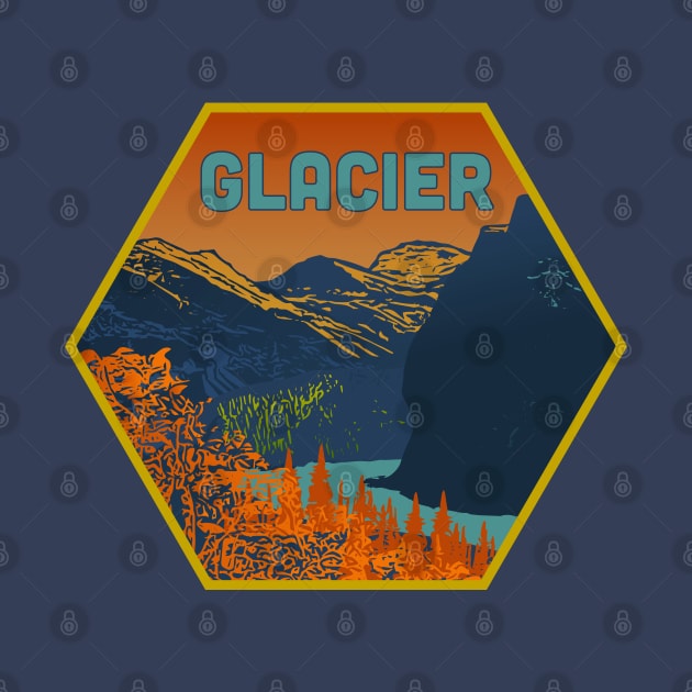 Glacier WPA Style Logo by Spatium Natura