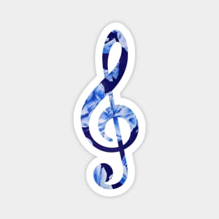 Floral Treble Clef Magnet