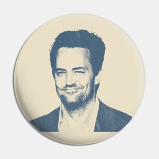 Matthew Perry Blue Vintage Pin