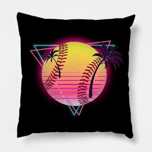 Retro Aesthetic Baseball Pillow