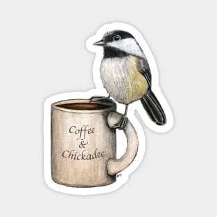 "Coffee & Chickadee" - Java Jungle collection Magnet