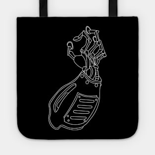 John Silver White Outline Tote