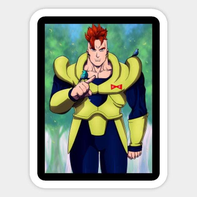 Dragon Ball Sticker – Android 16 – Acid Ink Designs