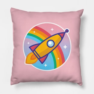 Cartoon Rocket Pillow