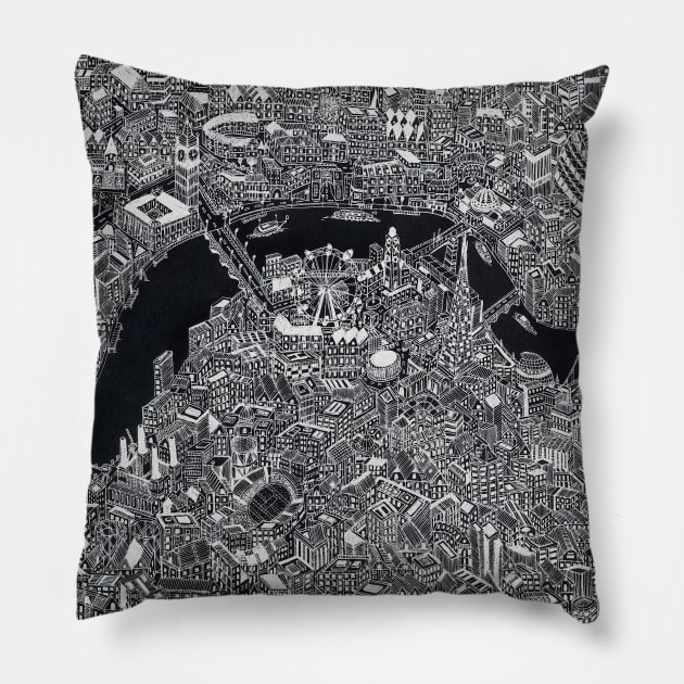 London city map Pillow by ol1ie