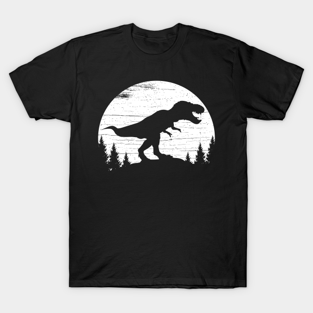 Trex Dinosaur Gift - Trees At Night - T-Shirt