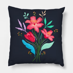 Floral Watercolor Pillow