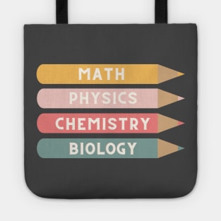 Coloring Pencil School Subject Labels Tote