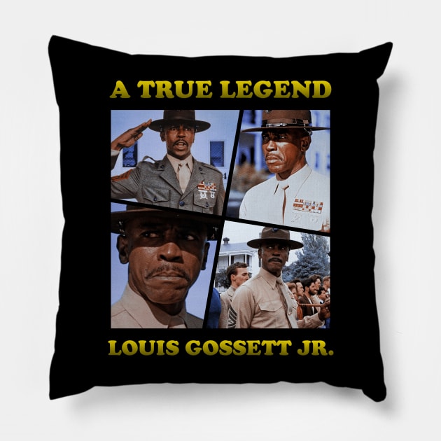 Louis Gossett Jr - A True Legend - Vintage Pillow by GFXbyMillust