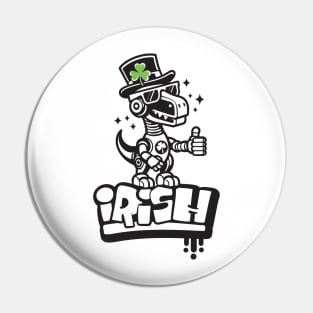 Irish Dino St Patrick's Day Pin