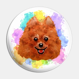 Pomeranian portrait Pin