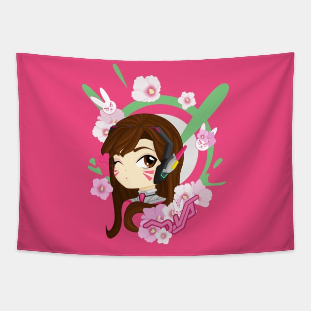 Love~D.Va Tapestry by ToriSipes