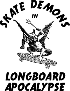 Skate Demons in Longboard Apocalypse Magnet