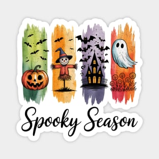 Spooky Season Ghost Panels Design Magnet