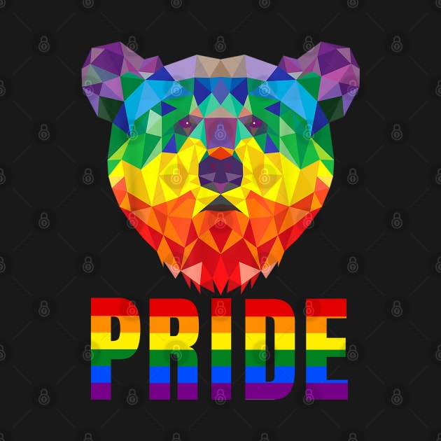 Faceted Rainbow Pride Bear by Luxinda