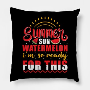 Summer Sun Watermelon Pillow