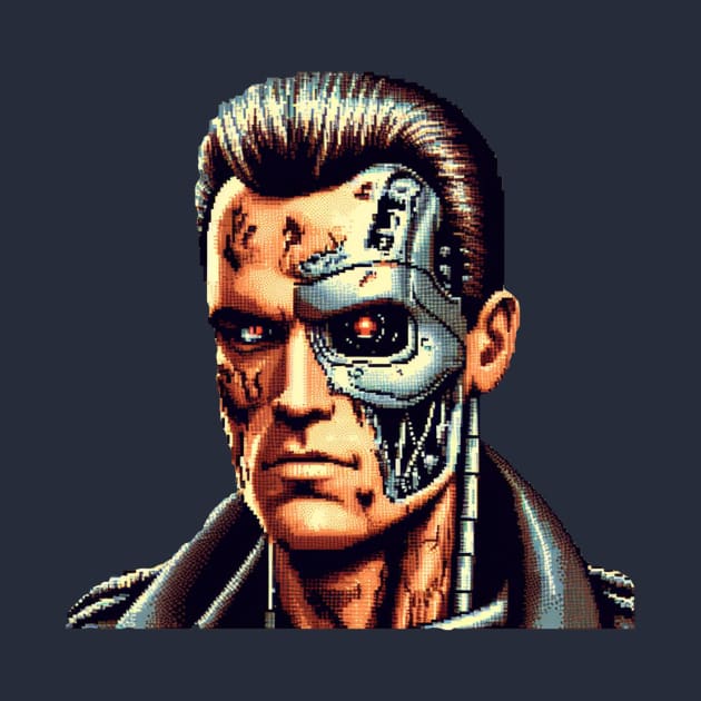 T 800 8Bit Portrait by nerd.collect