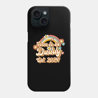 Soon To Be Daddy Est. 2024 Family 60s 70s Hippie Costume Phone Case