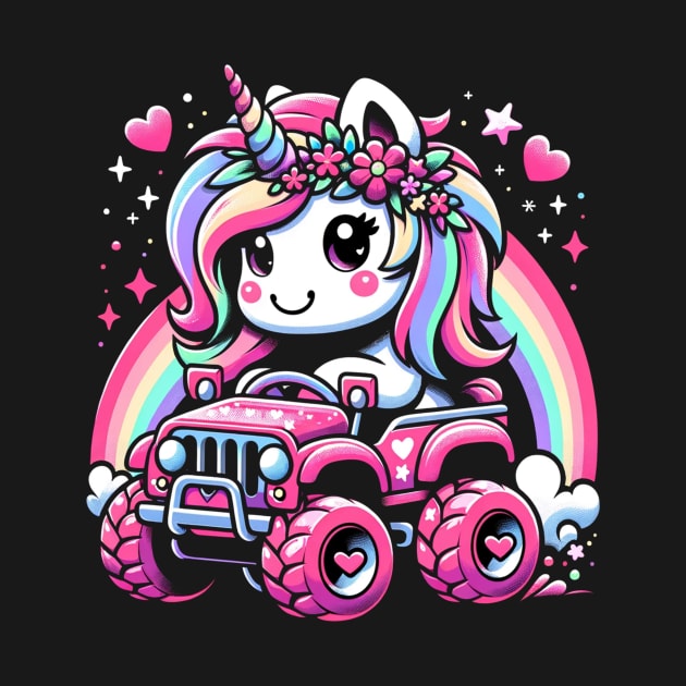 Monster Truck Unicorn Birthday Party Monster Truck Girl by ProCoffe