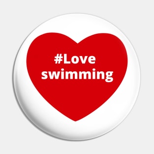 Love Swimming - Hashtag Heart Pin