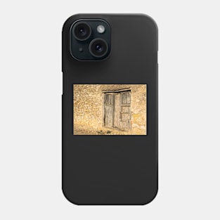 Broken timber shutters. Phone Case