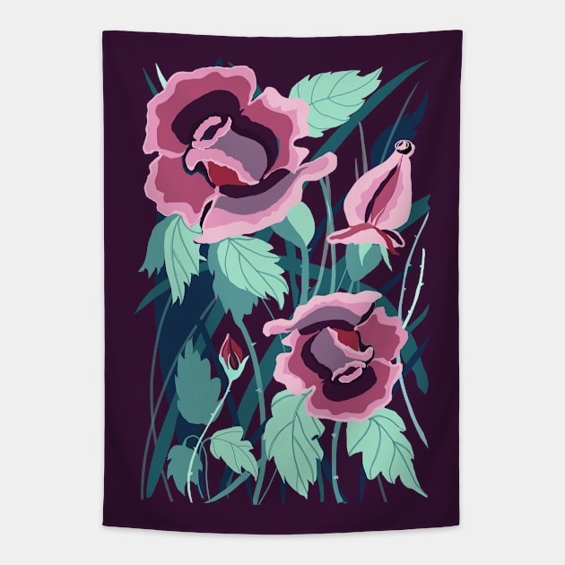 Pink mood Tapestry by ArtKsenia