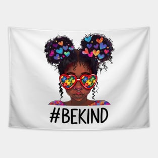 Be Kind Messy Bun Black Girls Tapestry