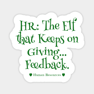 Human Resources Christmas Elf Feedback Frenzy Magnet