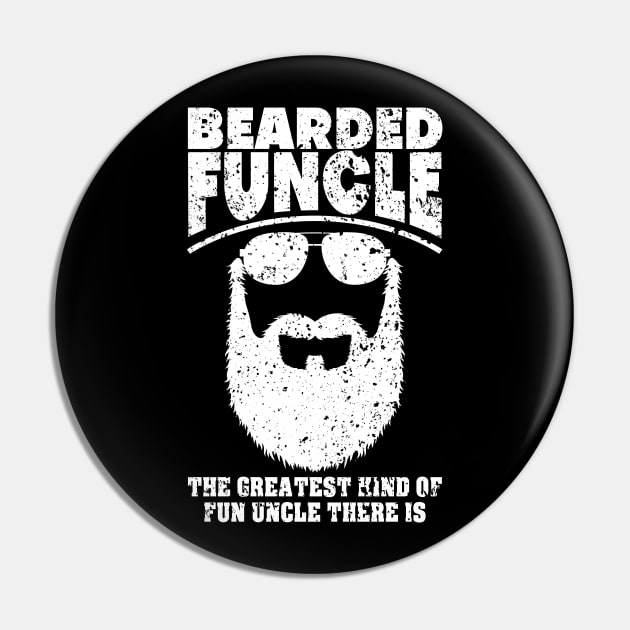 'Bearded Best Funny Uncle' Hilarous Uncle Gift Pin by ourwackyhome